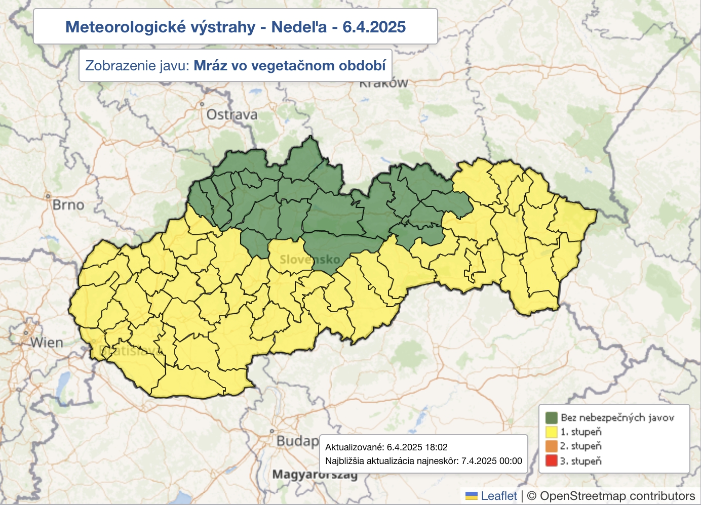 Meteorológovia varujú pred prízemným mrazom