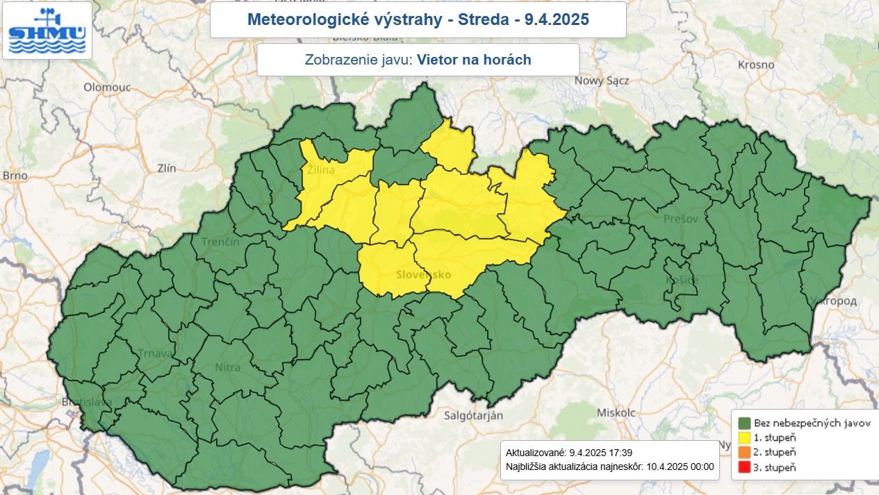 Na severe krajiny budú