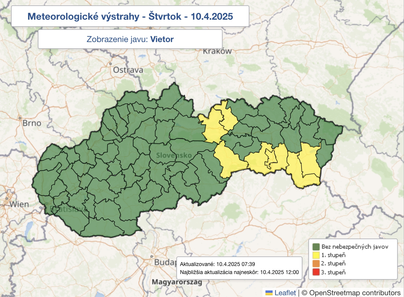 Výstraha pred vetrom