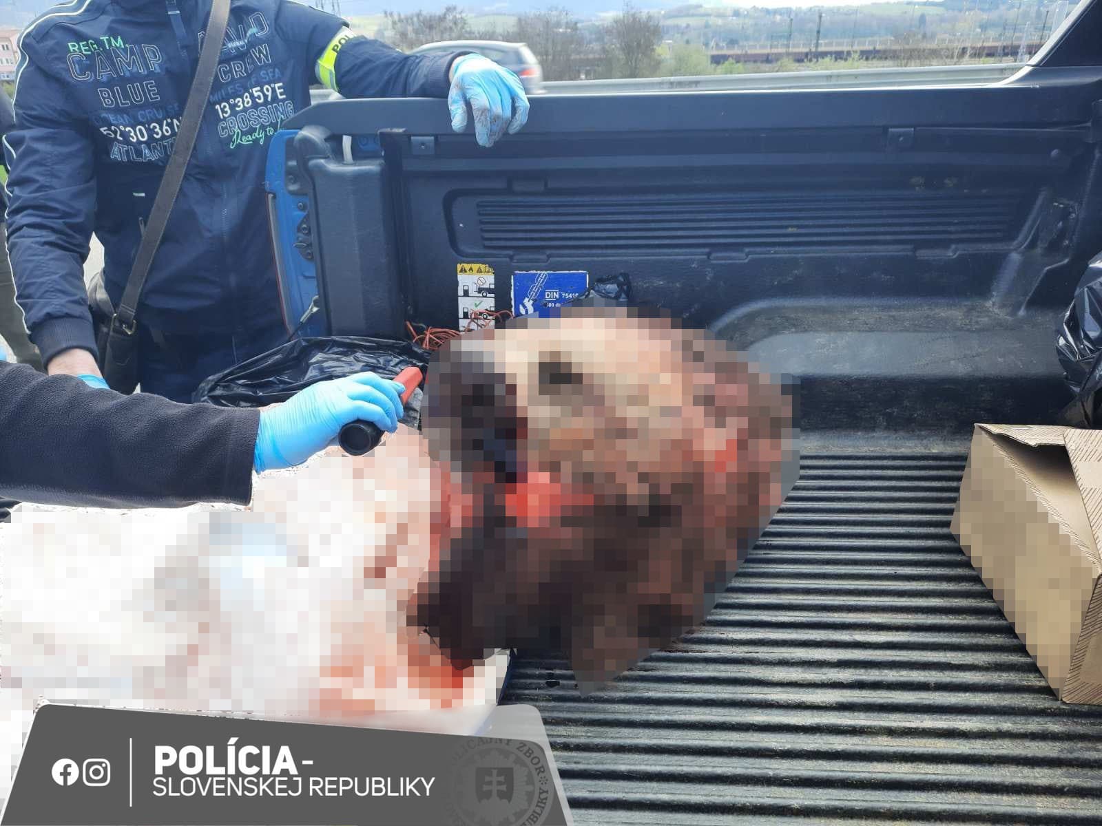 Zábery zo zásahu na diaľnici do Žiliny zverejnila polícia vlani v lete