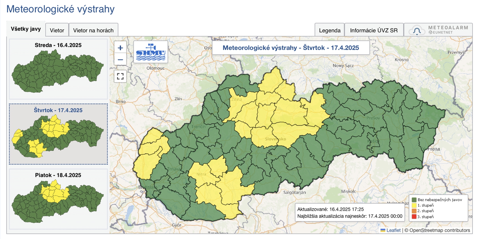 Meteorológovia varujú pred silným