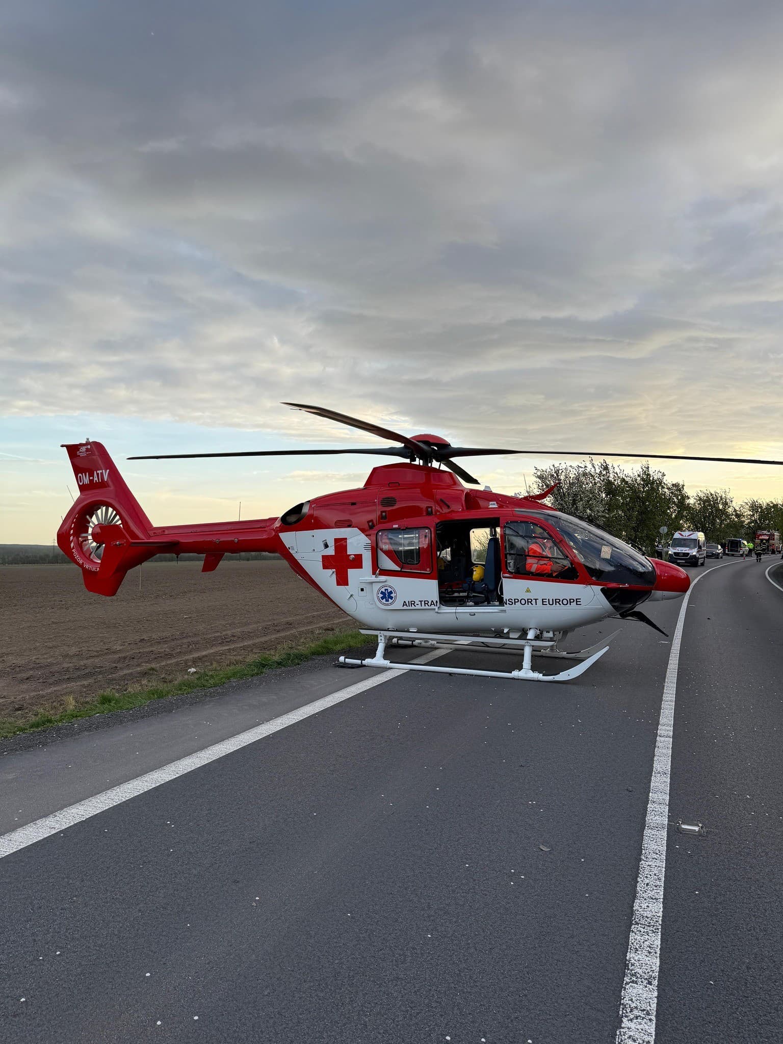 Dopravná nehoda na ceste za obcou Sološnica smerom na Rohožník (okr. Malacky)