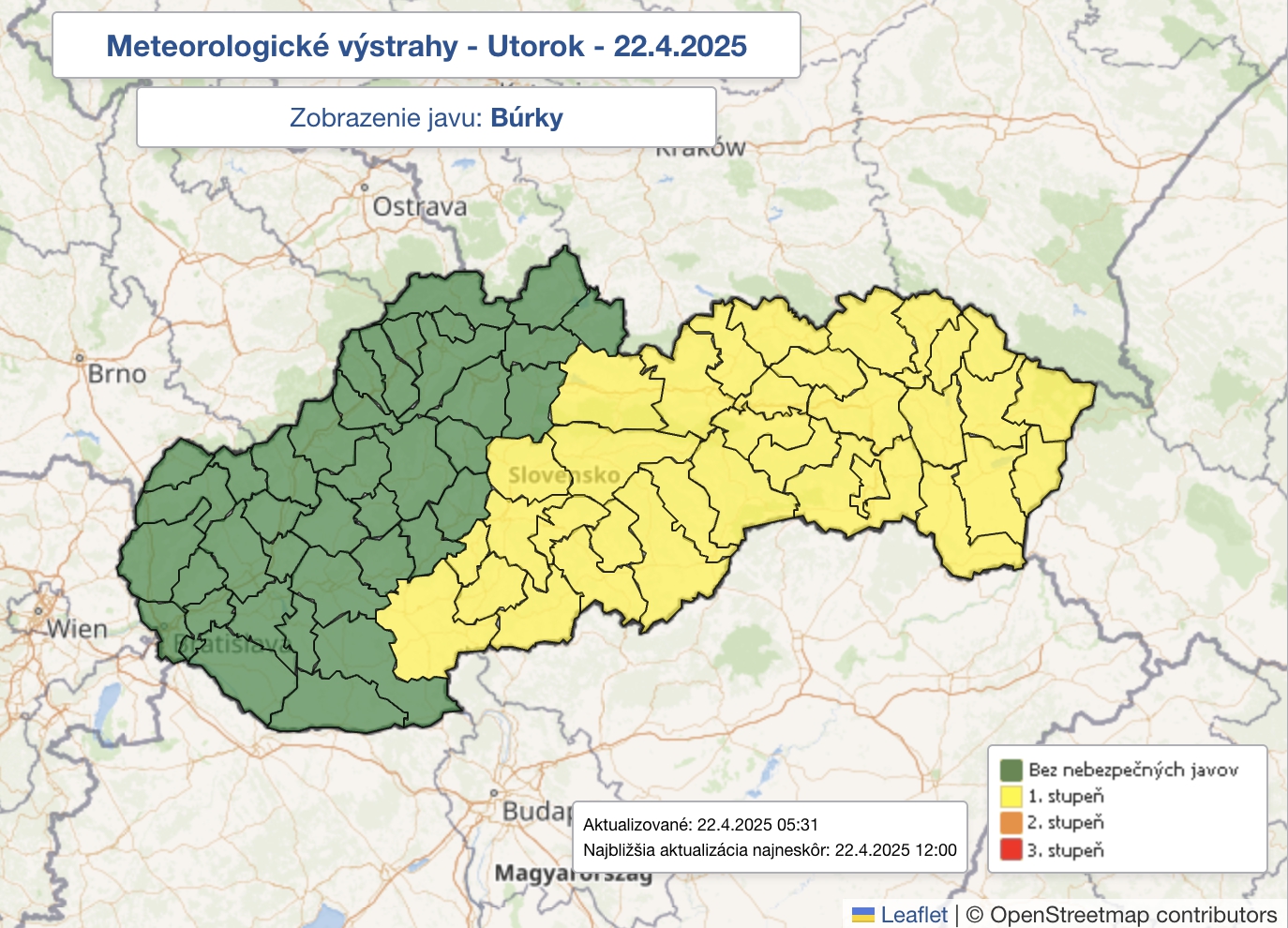 Meteorokógovia varujú pred búrkami