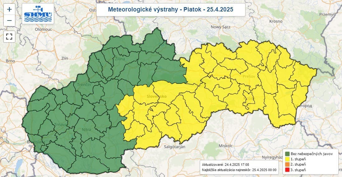 Búrky sa v piatok