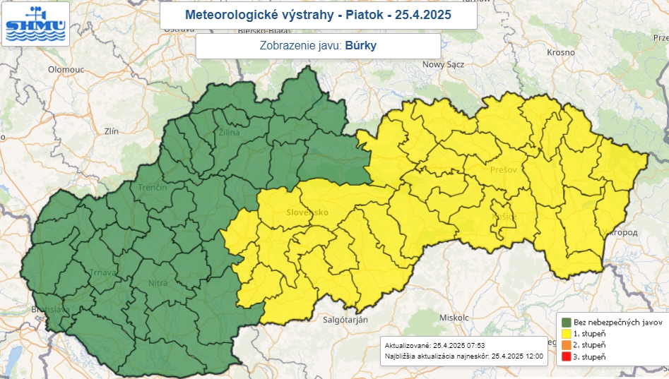 Meteorológovia varujú pred búrkami: