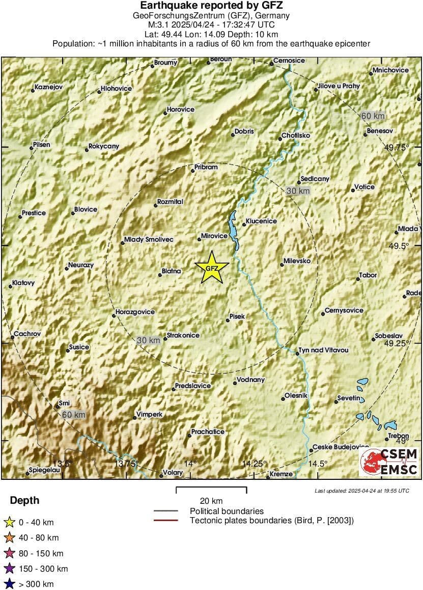 1 milión obyvateľov v okruhu 60 km od epicentra zemetrasenia