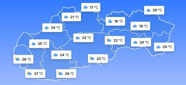 Predpoveď počasia na sobotu 3. mája 2025