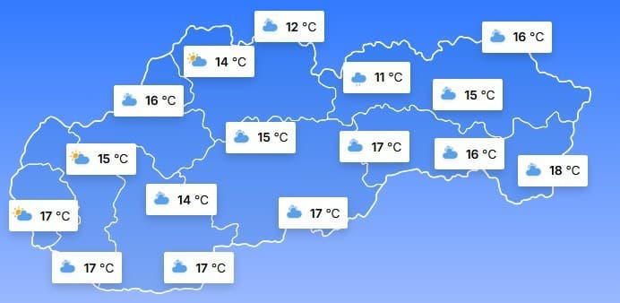 Predpoveď počasia na nedeľu 4. mája 2025 