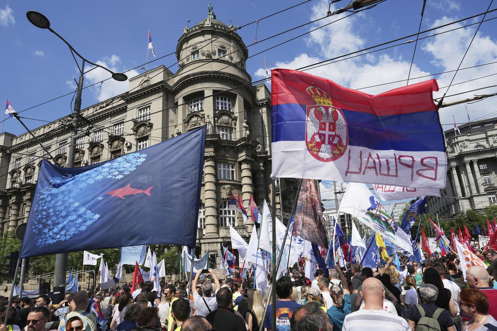 Protesty v Srbsku