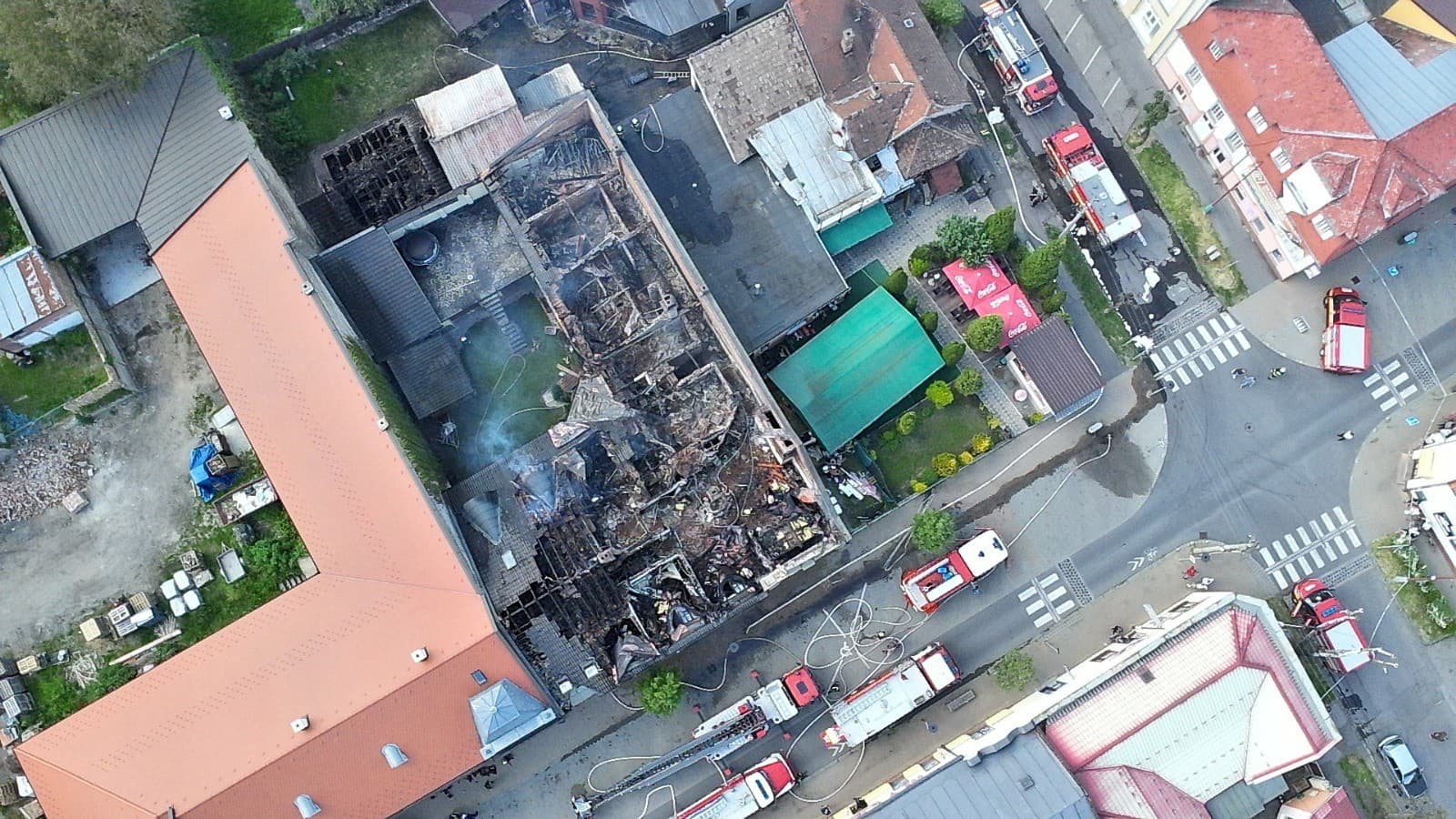 Požiar štyroch rodinných domov v Lučenci