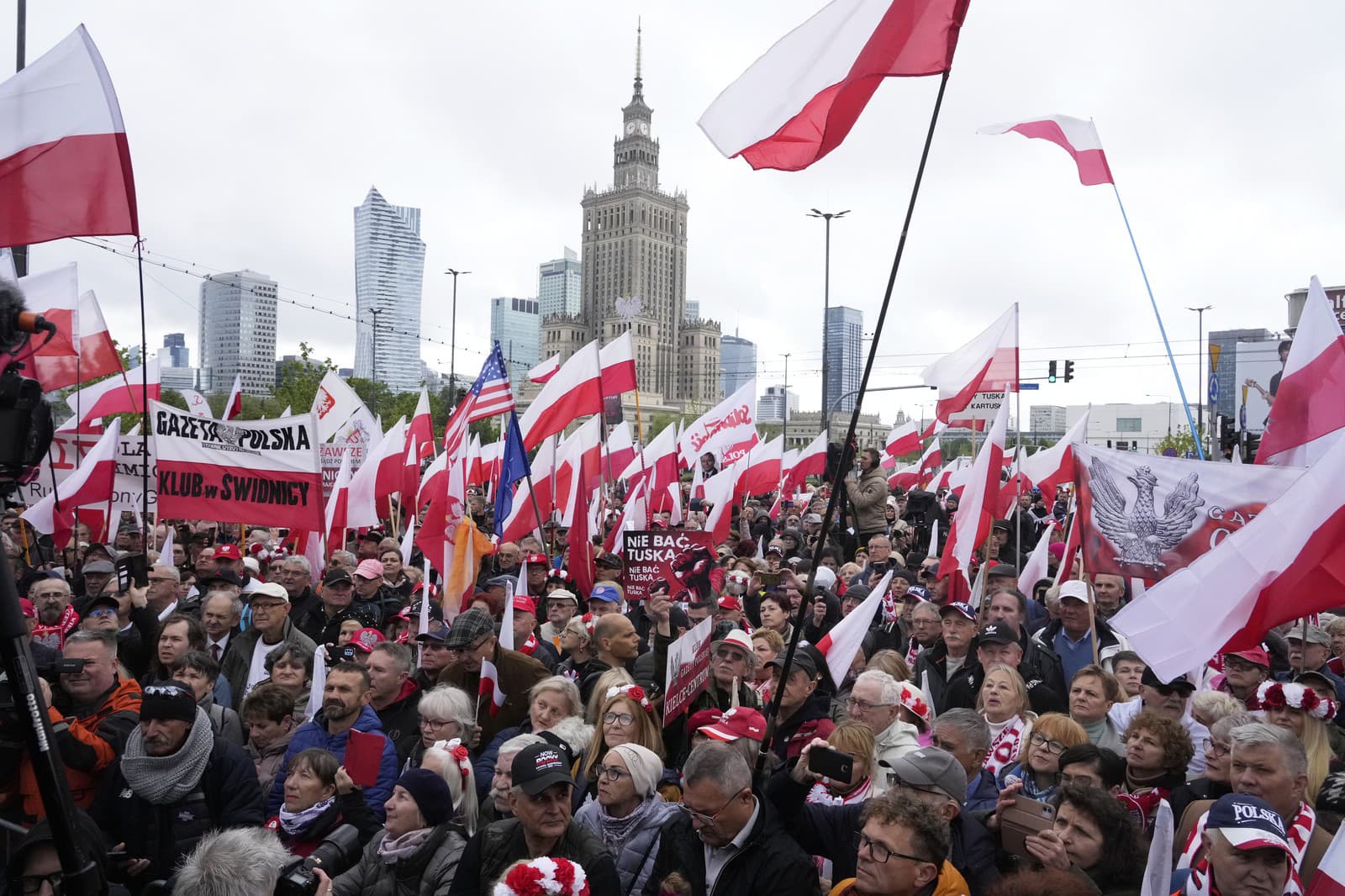 Protiimigračný protest vo Varšave