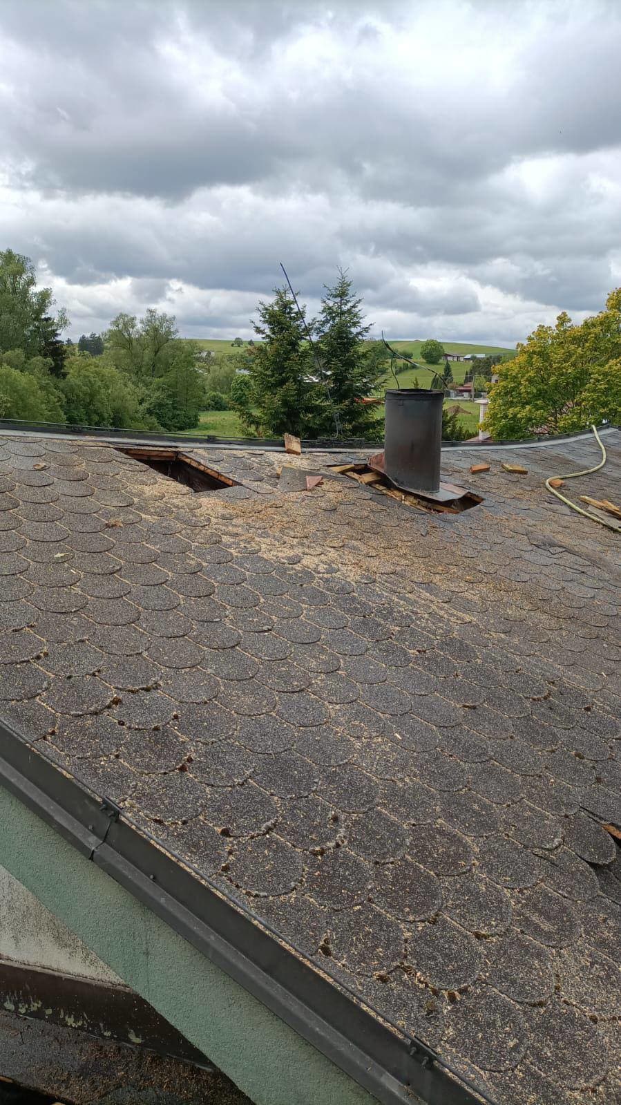 Požiar strechy rodinného domu: