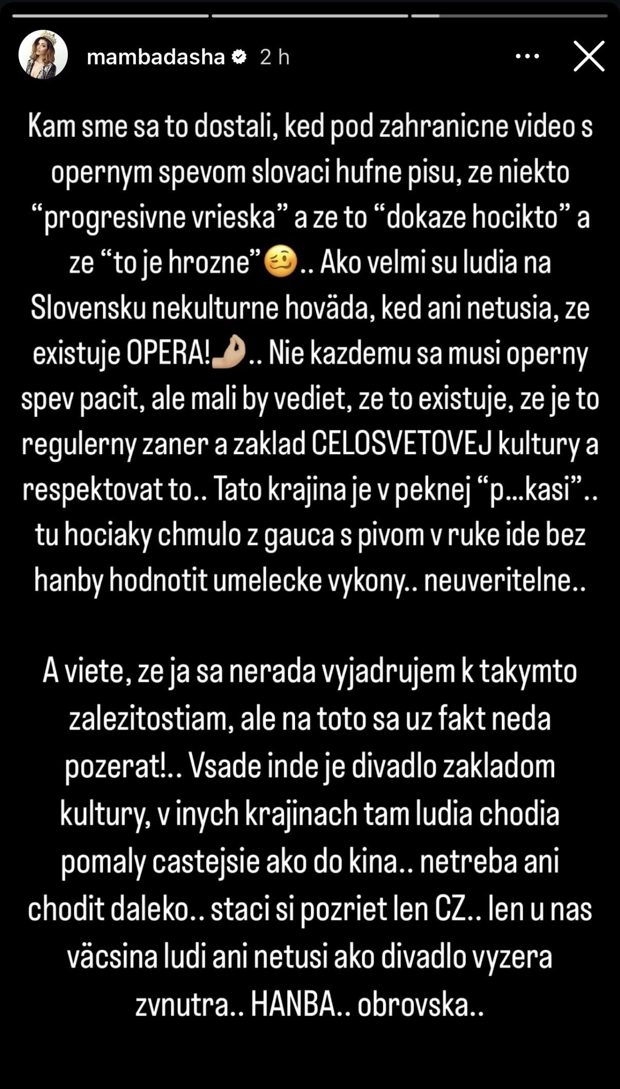 Mamba už nedokázala zostať