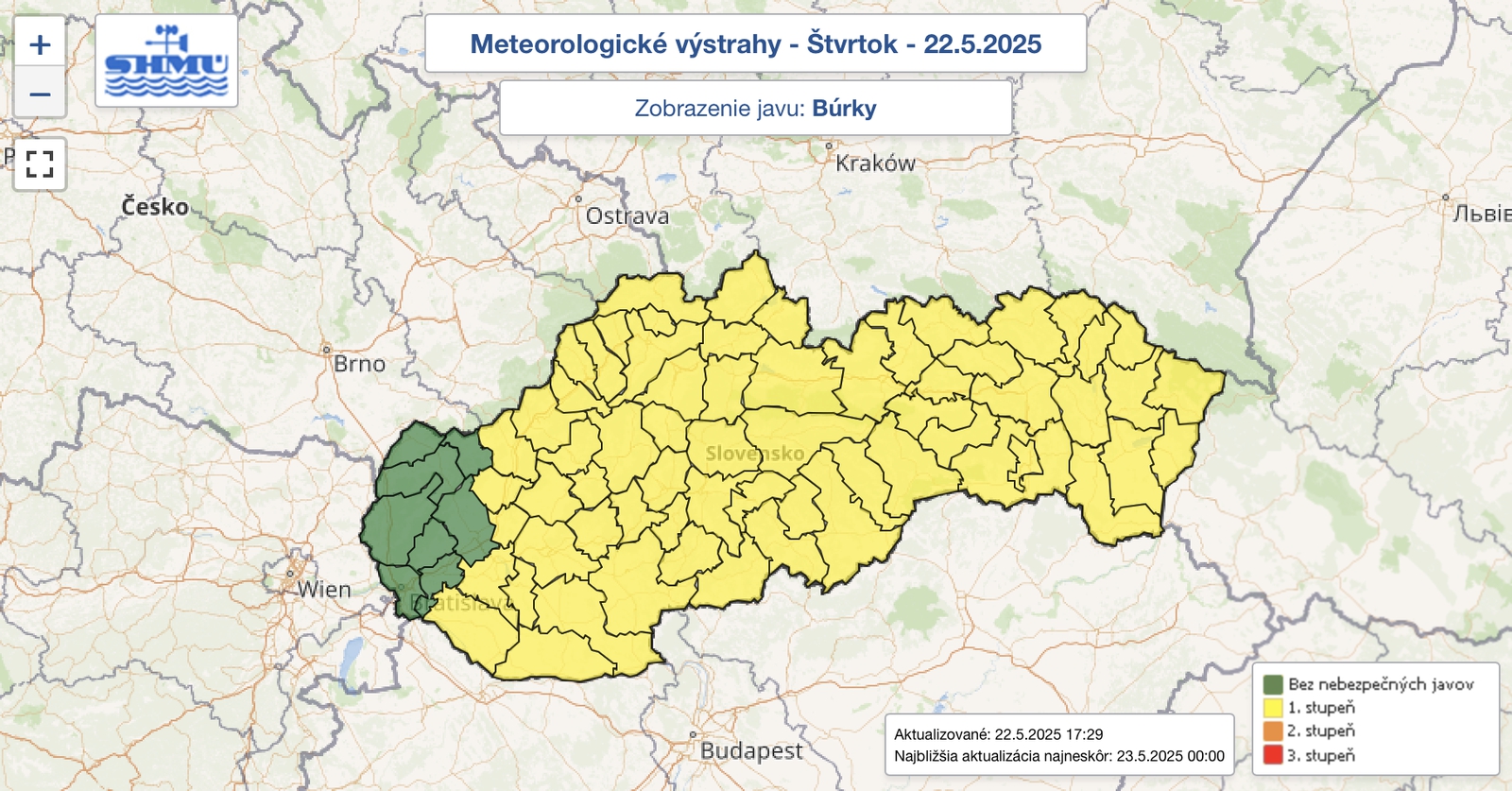 Meteorológovia vydali výstrahy pred