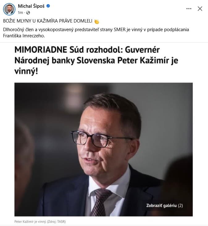 MIMORIADNE Súd rozhodol: Guvernér