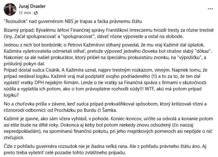 MIMORIADNE Súd rozhodol: Guvernér