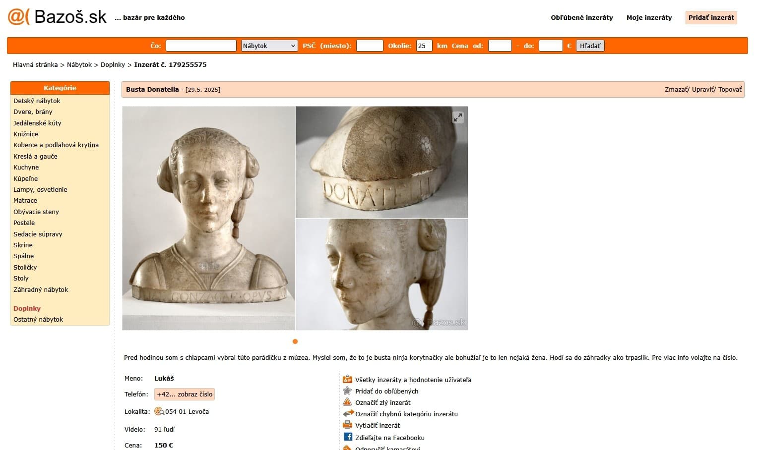 Slovensko hľadá stratenú bustu