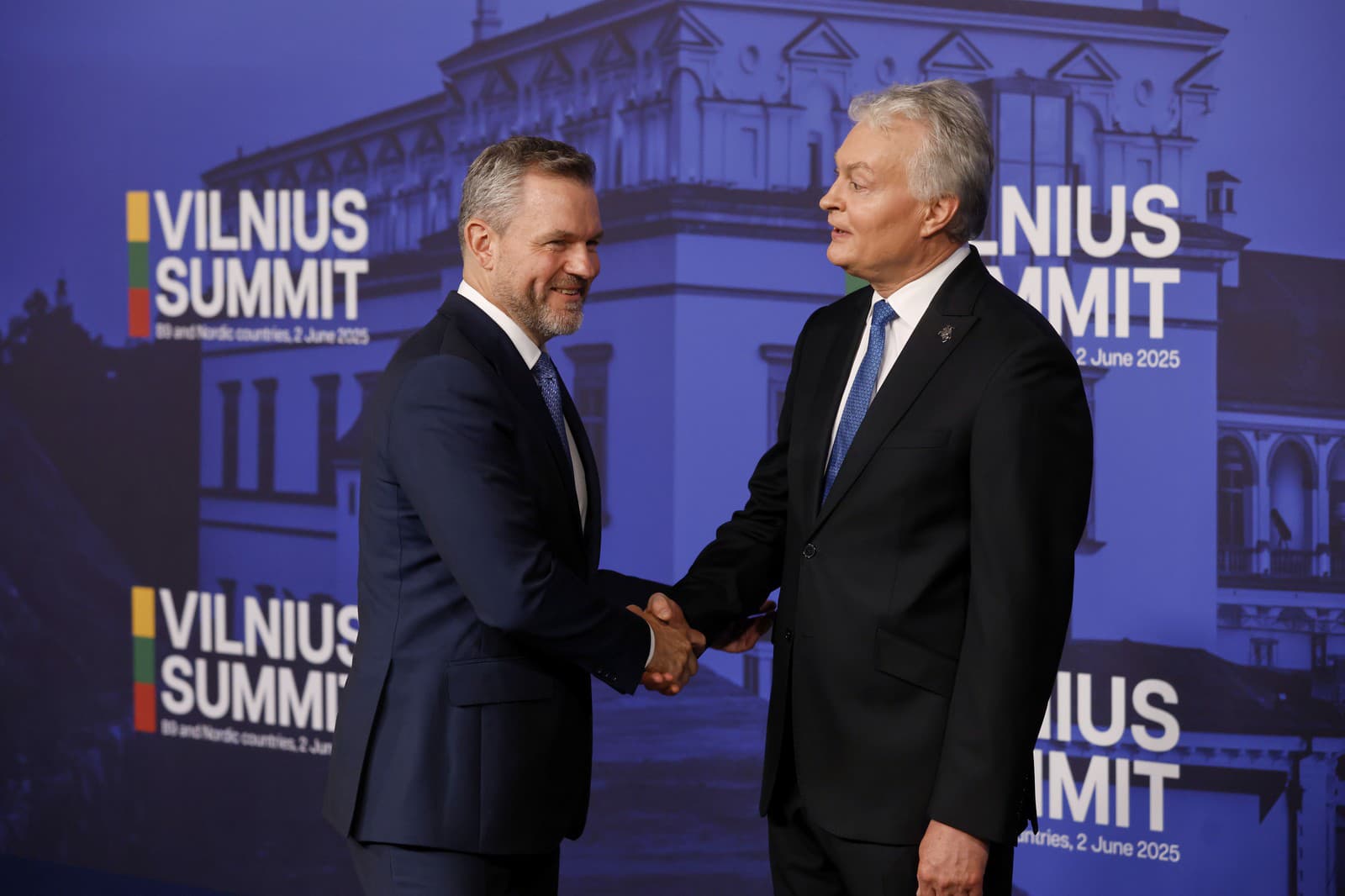 Peter Pellegrini a Gitanas Nauseda