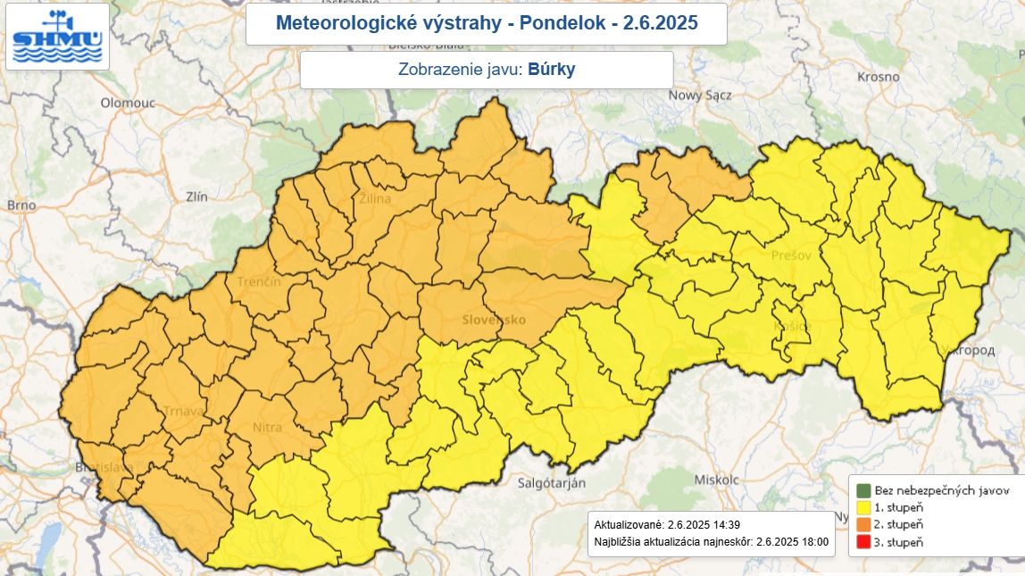Vo viacerých okresoch Slovenska