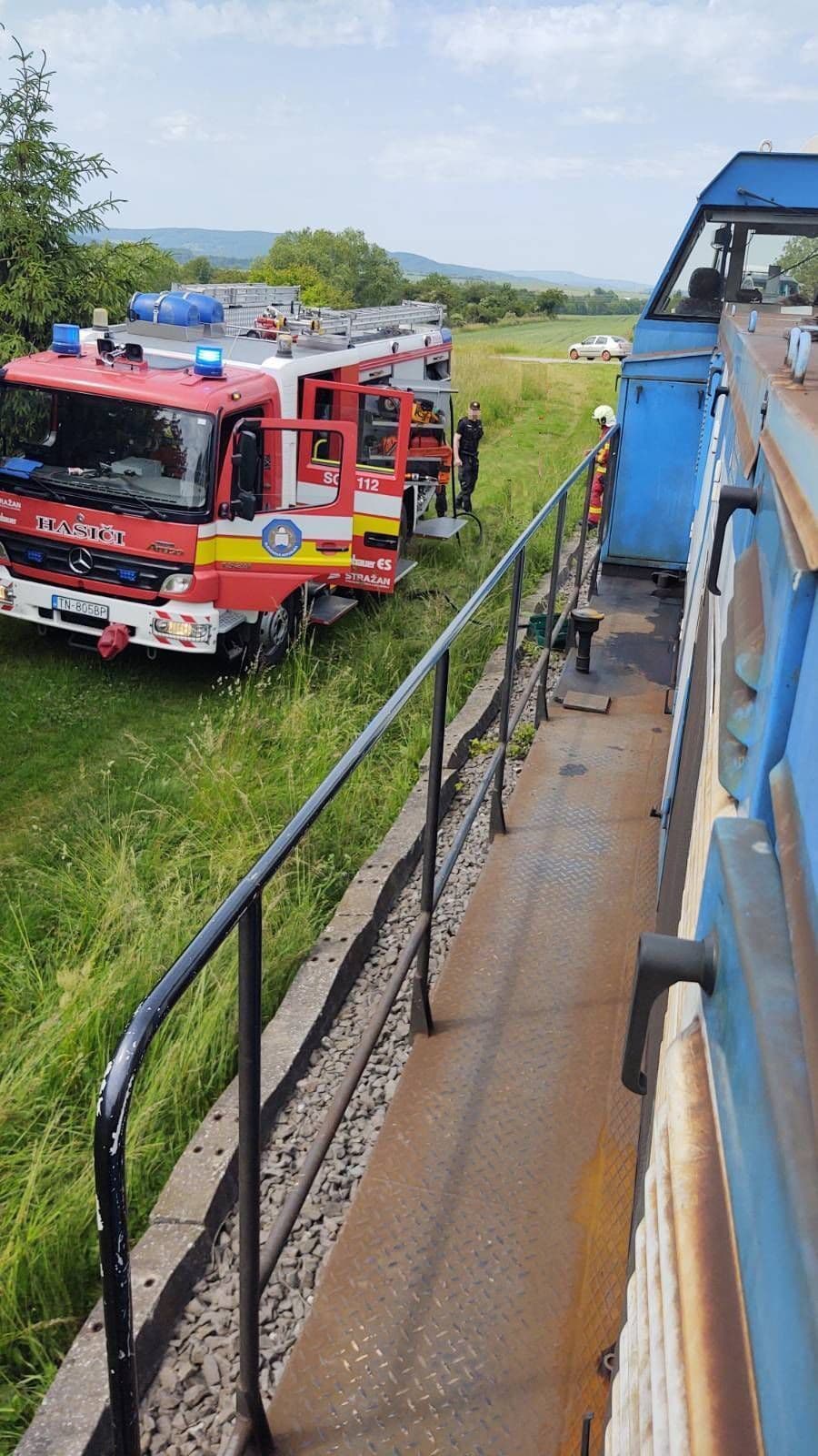 Požiar lokomotívy! V Soblahove