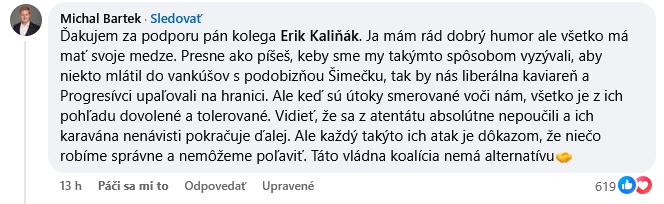 Mladý Kaliňák sa zastal