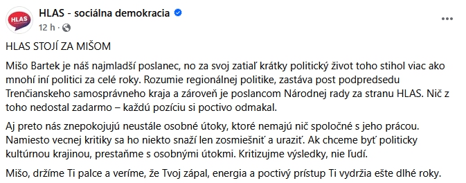 Mladý Kaliňák sa zastal