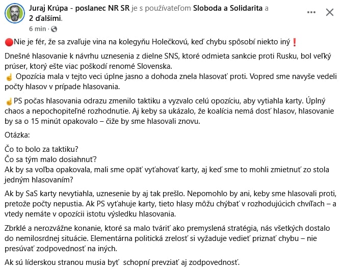 Babráckosť volebného obdobia? Opoziční