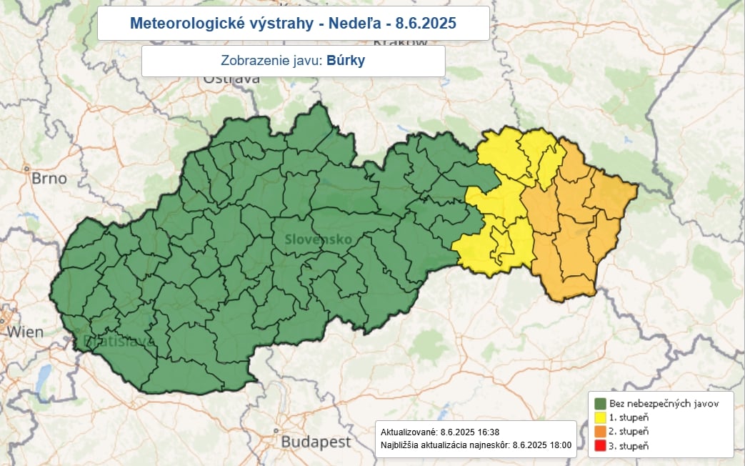 Východ Slovenska zasiahli búrky!