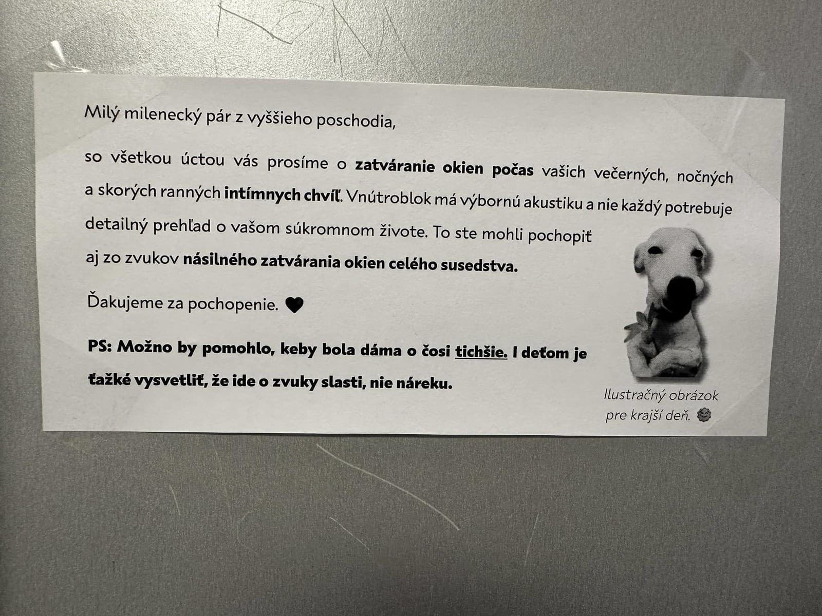Bratislavská bytovka nezvláda hlučný