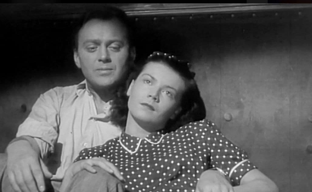 Karel Höger a Zdenka Procházková vo filme Mrtvý mezi živými
