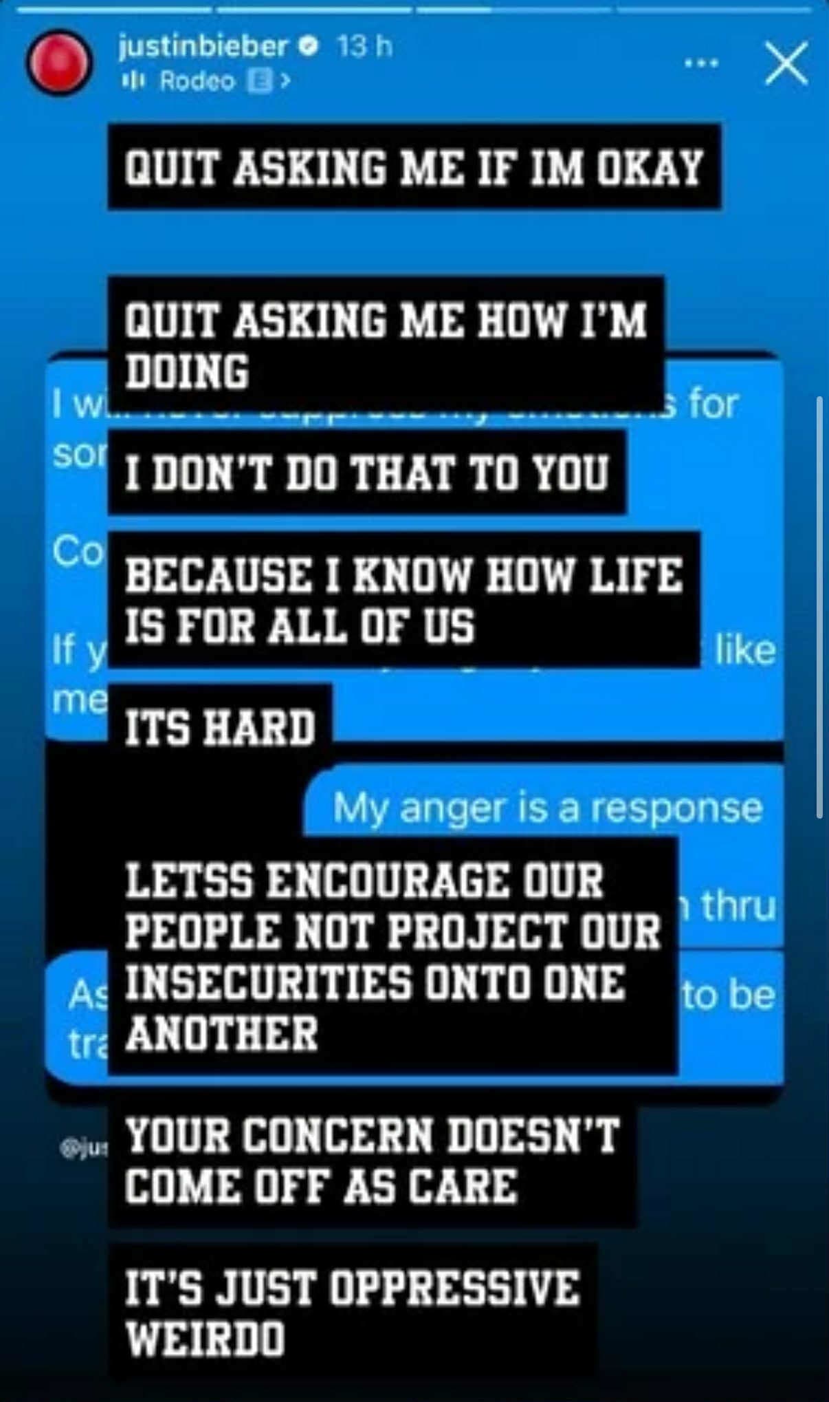 Vytočený Bieber prehovoril o