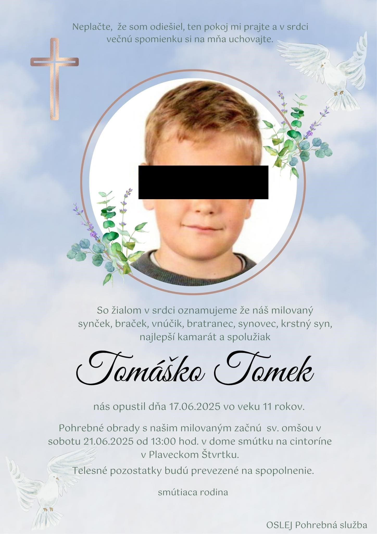 Plače celé Slovensko! Pochovajú