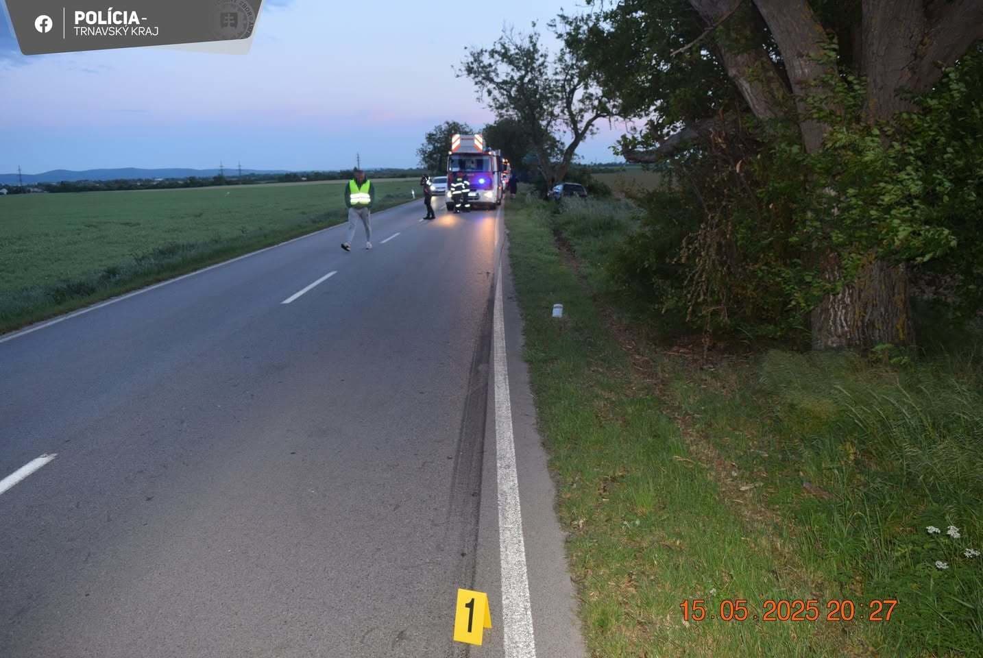 Polícia vyšetruje nehodu, ktorá sa stala v máji medzi Očkovom a Krakovanmi