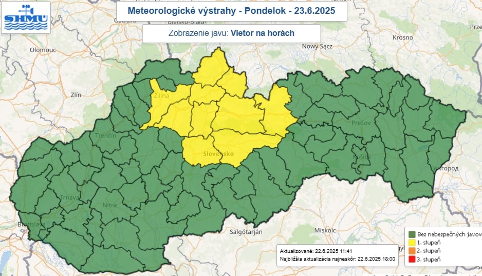 Slovensko zasiahnu búrky, horúčavy