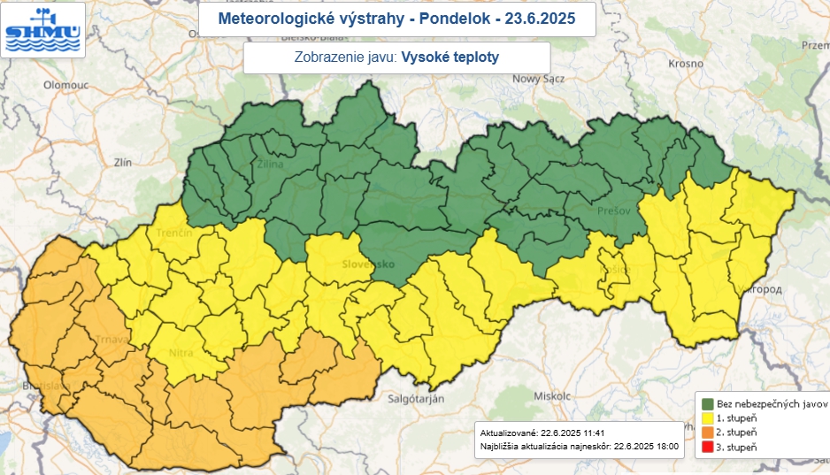 Slovensko zasiahnu búrky, horúčavy