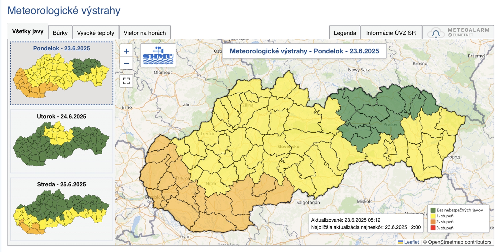 Vlna horúčav na Slovensku: