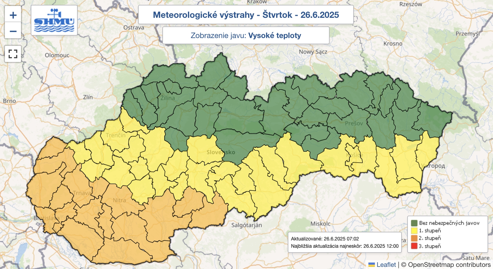Horúčavy a búrky na