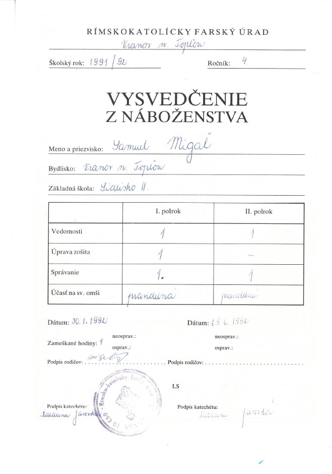 Minister Migaľ ako mladé
