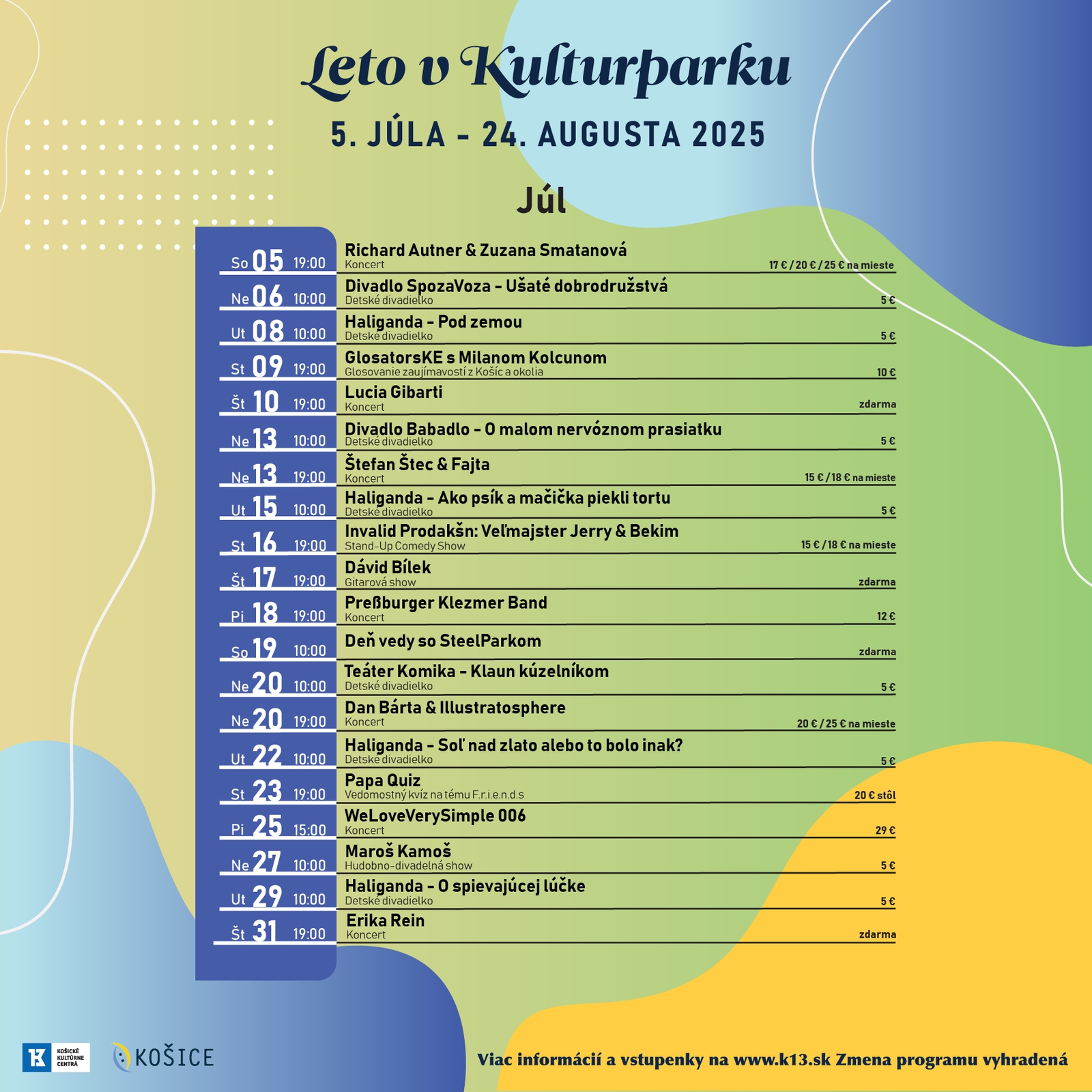 Leto v Kulturparku 2025