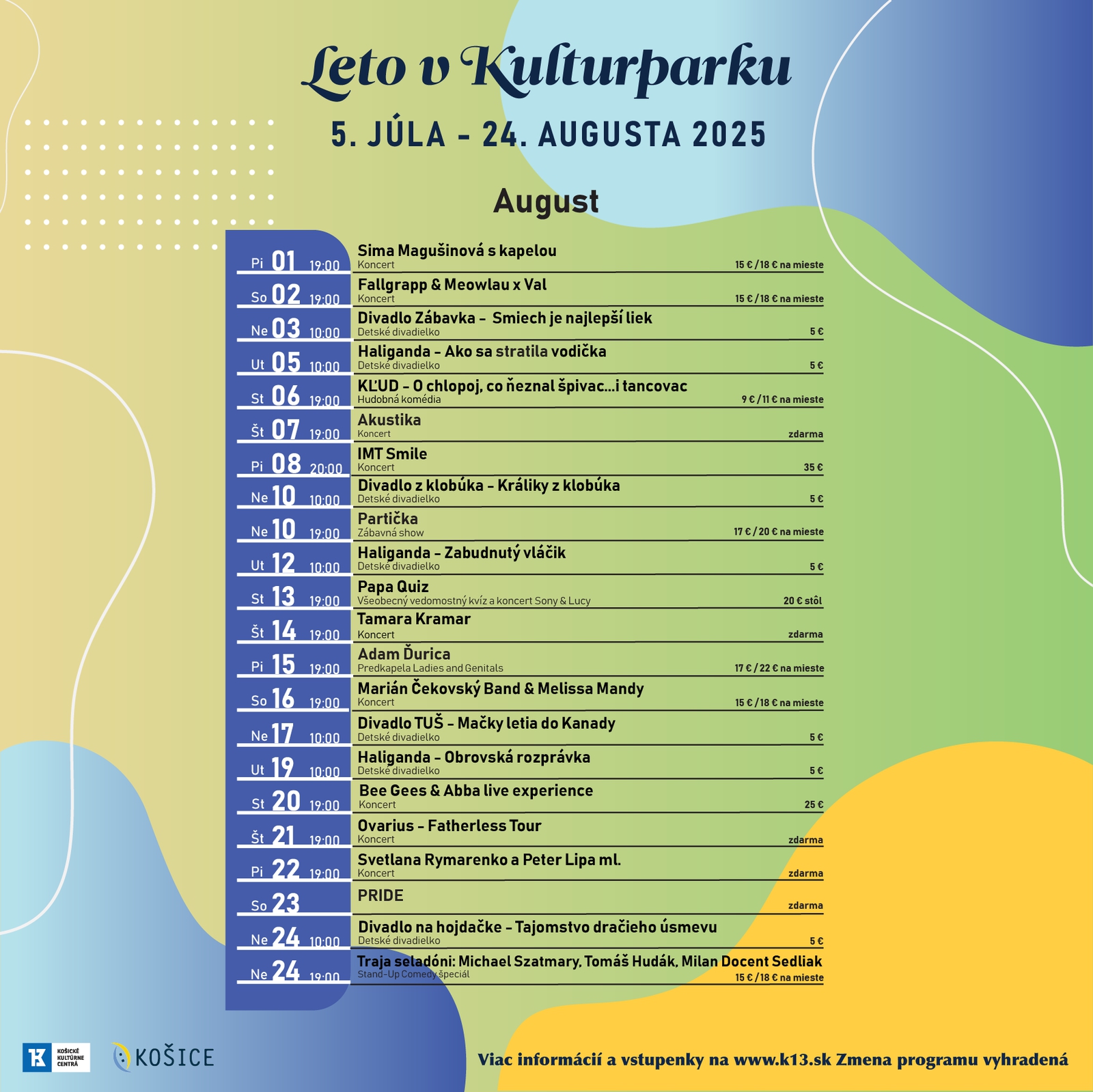 Leto v Kulturparku 2025