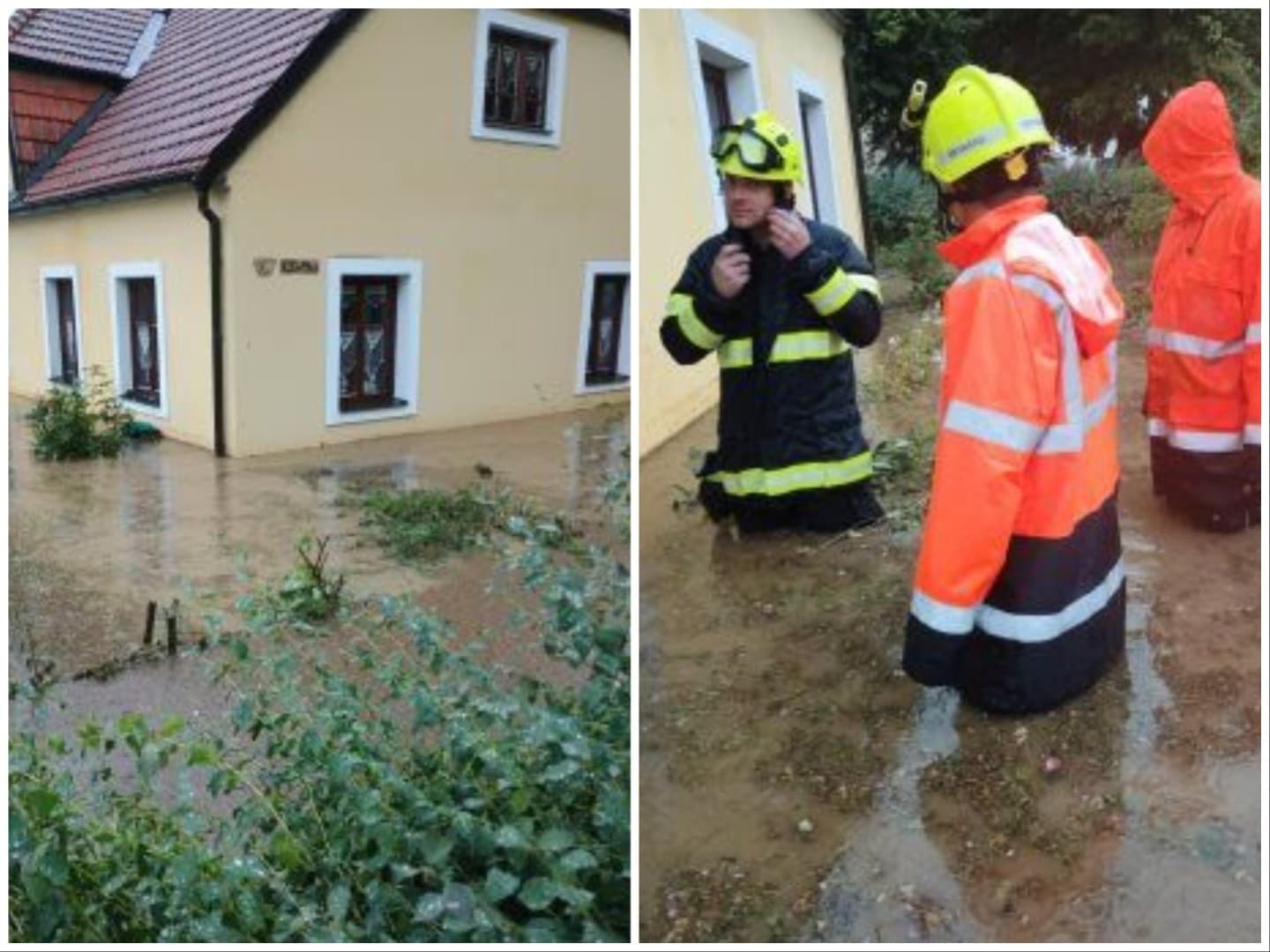 Hasiči zasahovali pri zatopenom rodinnom dome v Slavoniciach