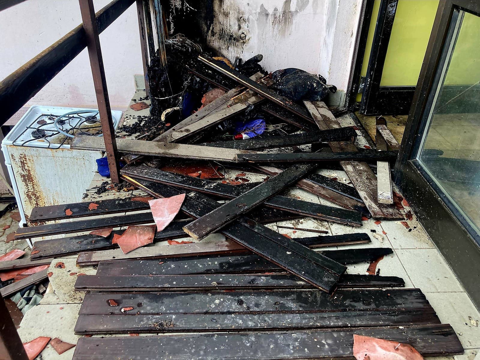 Požiar ubytovne v Dunajskej