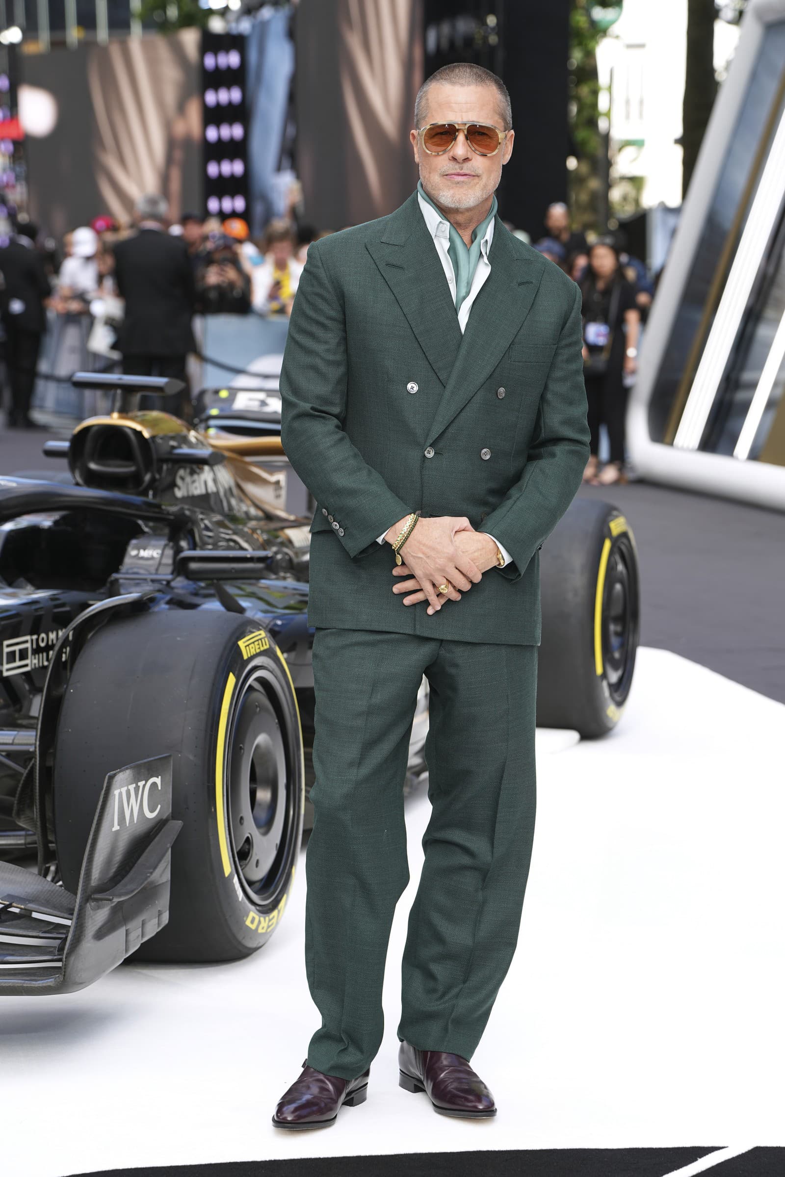 Brad Pitt na premiére filmu F1