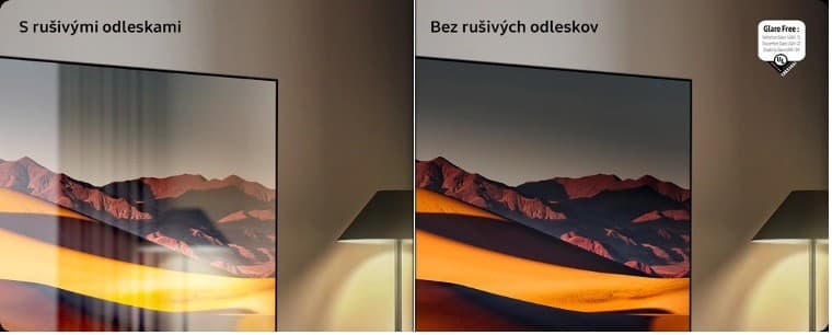 S TV Samsung môžete pri sledovaní obľúbených programov zabudnúť na rušivé odlesky.