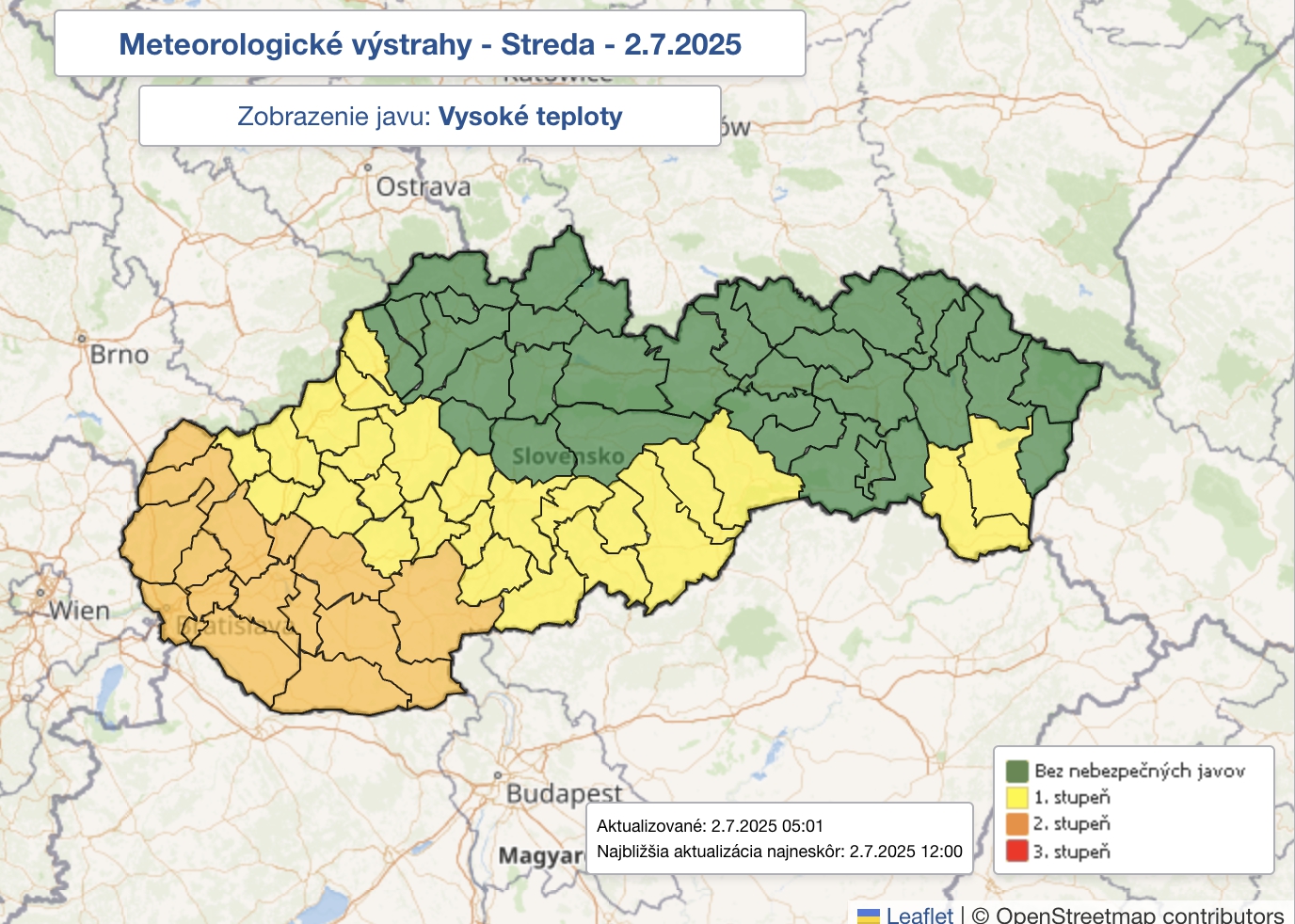 Meteorológovia varujú pred vysokými teplotami