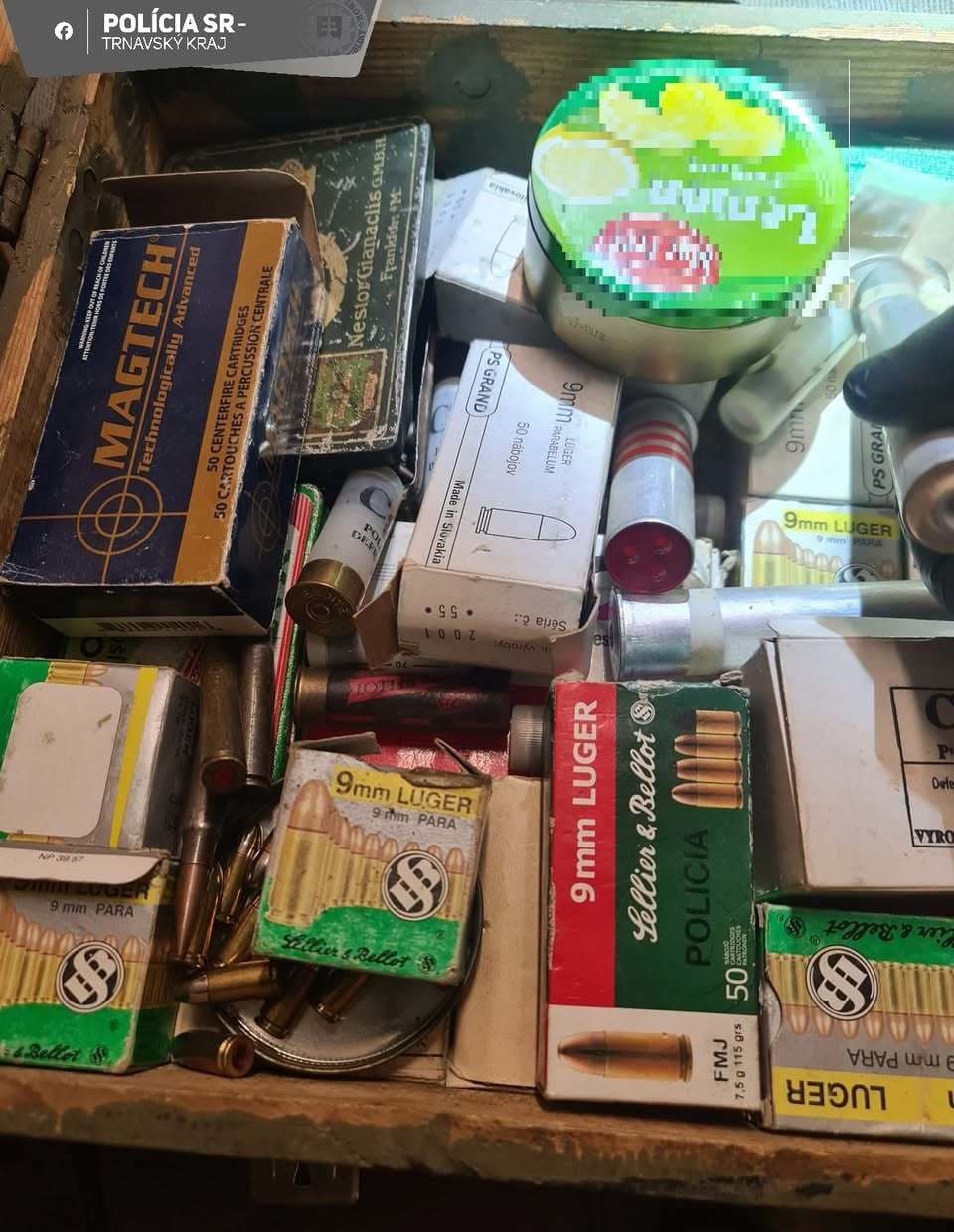 Polícia zaistila v rámci zásahu v okrese Piešťany zbrane, náboje i konope