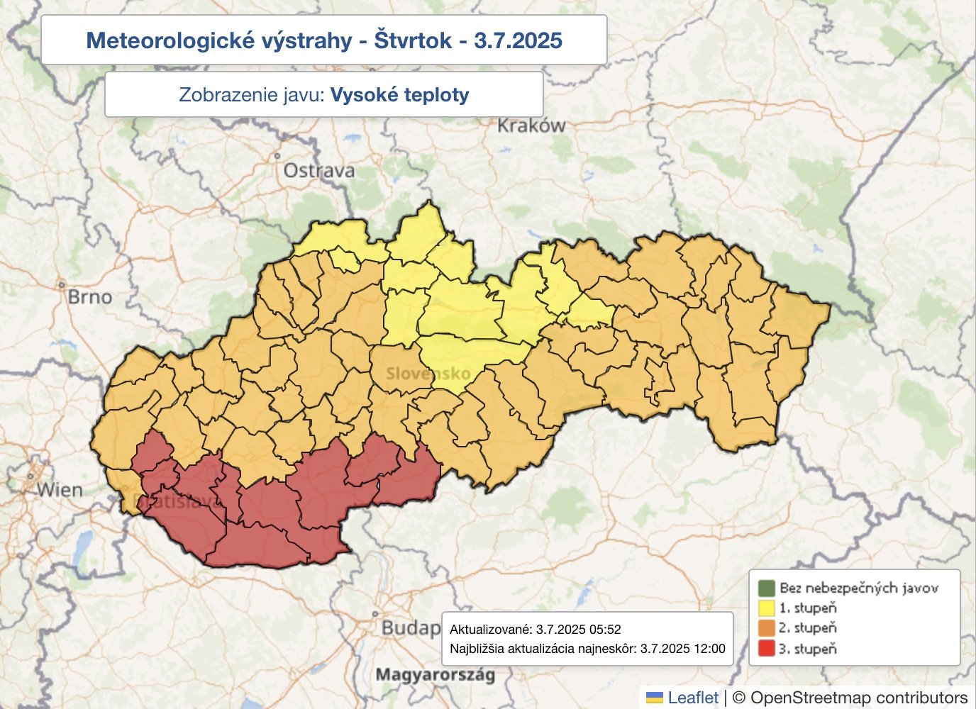 Meteorológovia vydali výstrahy pre vysokými teplotami