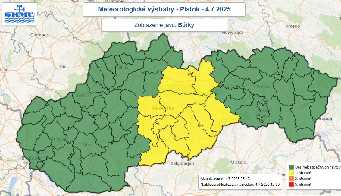 Horúce počasie vystriedajú búrky: