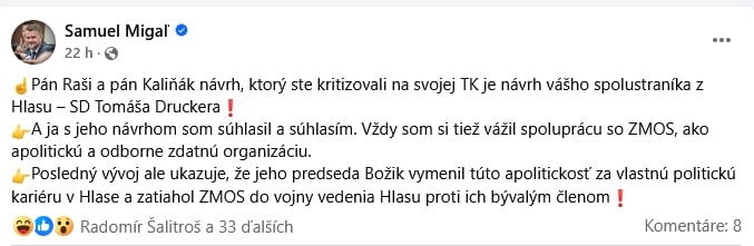Migaľ do svojho konfliktu