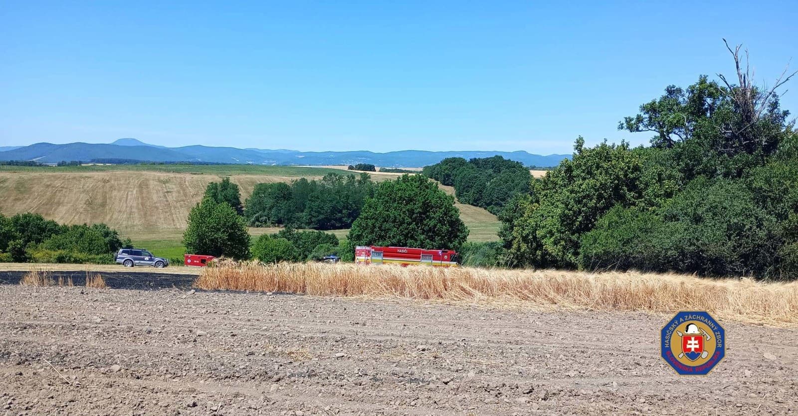 Pri požiari poľa s